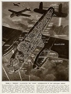 Spacious: Inside a Whitley aeroplane by G. H. Davis