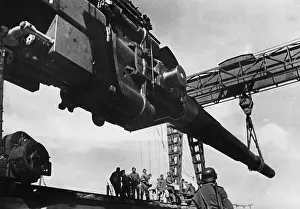 Seawall: Installation of German coastal artillery at the Atlantic