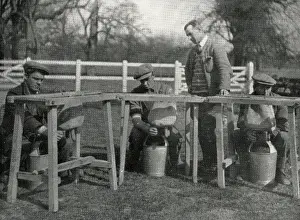 Instructional: Instruction in milking at Claydon Training Centre, Suffolk