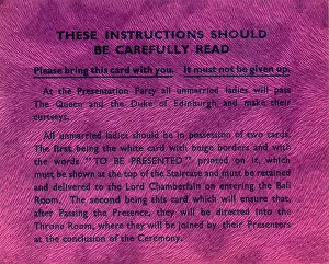 Debs: Instructions for a Presentation Party at the Palace