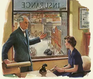 Salesman: Insurance Salesman and Secretary