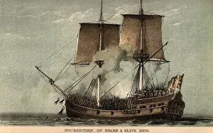 Lcgrart: INSURRECTION ABOARD A SLAVE SHIP. 1851 lithograph
