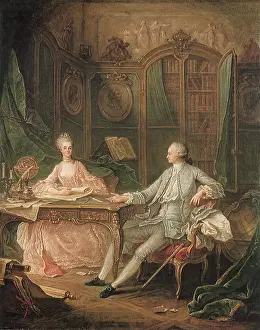 Repose: An Intellectual Couple in a Library