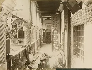 Tanger: Interieur view of a moorish house. Algiers