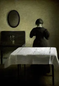 Furnished: Interior, 1898, by Vilhelm Hammershoi