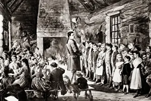 Cpc001: Interior of 18th Century Colonial American One