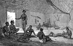 Elmina: Interior of an Ashanti hut