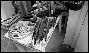 Hepworth: Interior of Barbara Hepworth's studio, St Ives, Cornwall