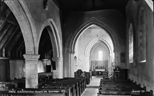 Pews: Interior of Bishopstone Church