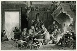 Inns: Interior of a Cabaret in the Pyrenees