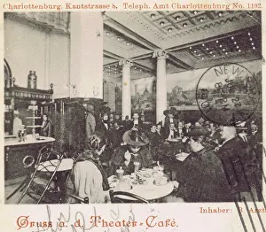 Kantstrasse: The interior of the Cafe at 8 Kantstrasse, Berlin in 1901