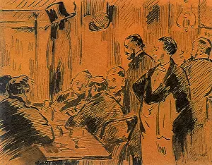 Manet: Interior of the Cafe Guerbois, by Manet
