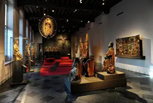 Showcase: Interior of Catharijneconvent Museum. Utrecht