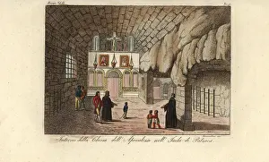 Patmos: The interior of the Cave of the Apocalypse, Patmos, Greece