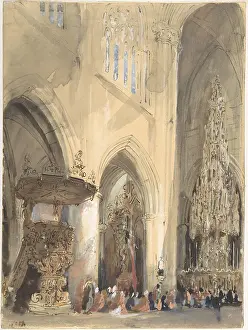 Genaro: Interior of the Church of St. Jacques, Louvain