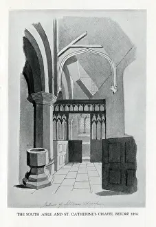 Font: Interior, Church of St Peter at Ightham, Kent