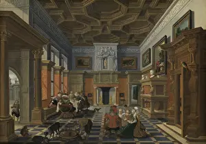 Velde: Interior with a Company