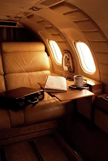 Kat001: Interior corporate jet window seat