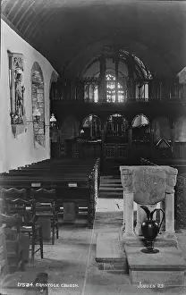 Font: Interior of Crantock Church
