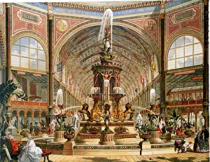 Majolica: Interior of the Crystal Palace during the International