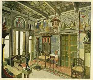 Murals: Interior design for the princely castle in Sofia, Bulgaria