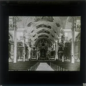 Alex Lambert Lantern Slide Collection: Interior Engleberg Church