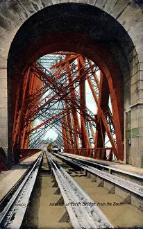 Interior of Forth Bridge, from the South - Scotland