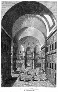 Hagia: Interior of Hagia Sophia, Constantinople, completed