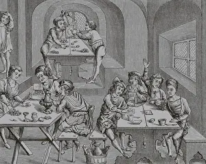Lacroix: Interior of an hostelry. 19th century facsimile