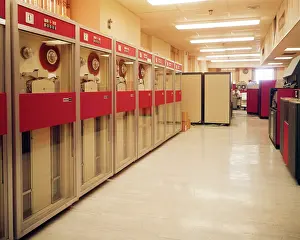 Law001: Interior Ibm Main Frame Computer System Room Row