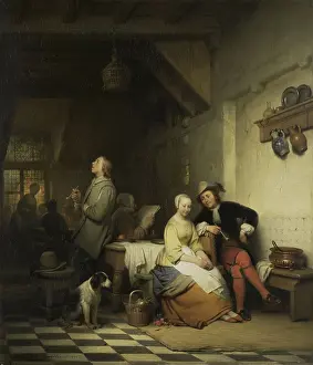 Pinks: Interior of an Inn
