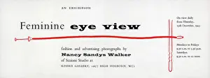 Sandys: Interior of invitation for one-woman exhibition