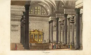 Gerusalemme: Interior of a Jewish synagogue