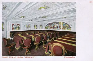 Norddeutscher: Interior of The Kaiser Wilhelm II ocean liner (3/4)