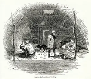 1779: Interior of a Kamchatka dwelling, eastern Russia