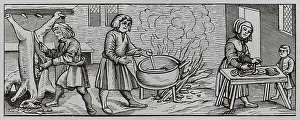 Lacroix: Interior of a kitchen. Facsimile from an engraving