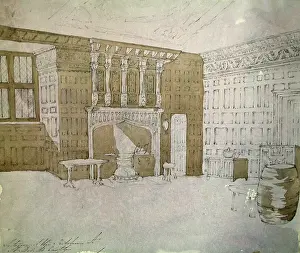Donats: Interior of the kitchen at St Donat's Castle