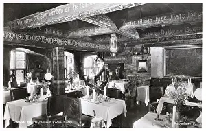 Tablecloths: Interior of Lorry Restaurant, Copenhagen, Denmark