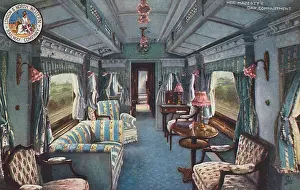 Opulent: Interior of Her Majesty's opulent Day Compartment