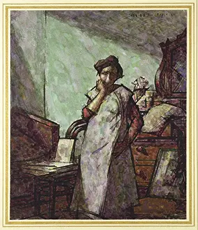 Gilman: Interior with Mrs Mounter in an Overall