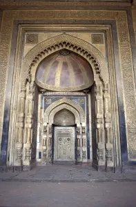 Mughal: Interior of Mughal Mosque, Delhi, India - the