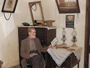 Mary Evans Library Of Congress (l&l): Interior of Postmaster Brown's home at Old Rag. Shenandoah N