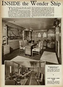 R.m.s: Interior on the Queen Mary Ocean Liner