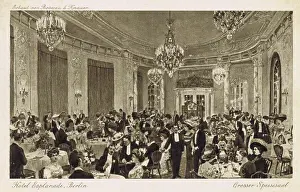 Berln: Interior of restaurant in the Hotel Esplanade, Berlin, c. 19