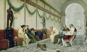 Historicism: Interior of Roman Building with Figures