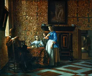 Genre: Interior Scene Artist: Pieter de Hooch