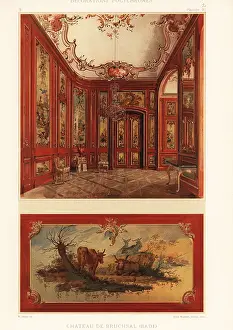 Bade: Interior of the Schloss Bruchsal, 18th century