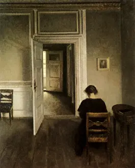 Floorboards: Interior with a Seated Woman