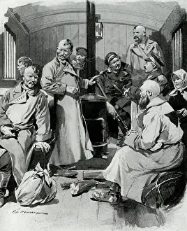 Siberia: Interior of a Siberian prisoners waggon