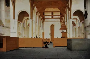 Clear: Interior of the Sint-Odulphuskerk in Assendelft, 1649, by Pi